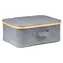 G21 Úložný box bambus šedý / Úložný box / S víkem / 40 x 30 x 15 cm