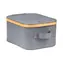 G21 Úložný box bambus šedý 24 x 30 x 15 cm / Úložný box / bambus / s víkem