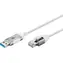 Goobay Adaptérový kabel USB-A - RJ-45 Slim bílá / Adaptér / USB 3.2 Gen 1 / Cat.6 / 1 Gbit/s / 2 m