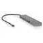 Nedis USB-C multiport adaptér 10 v 1 antracit / USB-C hub / HDMI 2x / RJ45 / SD / USB-A 3x