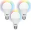 Alecto SMART-BULB10 3 ks / Chytrá LED žárovka / E27 / RGB / Wi-Fi / 2700 K