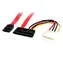 StarTech SATA combo kabel červená / Kabel / SATA 7-pin + Molex 4-pin / 0,457 m / 6 Gbit/s