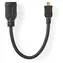 Nedis HDMI kabel Micro HDMI černá / Kabel HDMI / 4K 30 Hz / 10,2 Gbps / Ethernet / 0,20 m