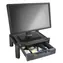 StarTech Stojan pod monitor se zásuvkou černý / Stojan na monitor / do 32" / nosnost 10 kg / plast