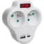 Maclean MCE336 / Zásuvkový rozbočovač / 2x zásuvka / USB-A + USB-C 2,4A / 16A