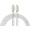 Nedis USB-C - USB-C stříbrná / Datový kabel / USB 2.0 / 100 W / 480 Mbps / 1 m / Opletený