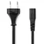 Nedis napájecí kabel Euro-IEC320-C1 černá / Napájecí kabel / Poniklovaný / 2 m / Plochý / PVC
