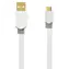 Nedis USB 2.0 kabel bílá / Kabel USB / USB-A - Micro-B / 480 Mbps / plochý / 1 m