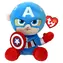 TY Plyšák Captain America Marvel / 15 cm
