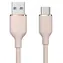 Devia Jelly Series růžová / Nabíjecí kabel / USB-A - USB-C / 1,2 m / silikonový