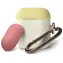 Elago Duo Hang Case Nightglow Gold Pearl / Silikonové pouzdro / AirPods / karabinka