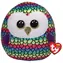 TY Squishy Owen barevná sova / Plyšák / 22 cm