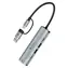 Devia USB-C Hub Pro EC701 tmavě šedá / USB hub / 5 v 1