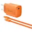 Devia Ultra6 PD Dynamic Charger oranžová / Síťová nabíječka / USB PD / 40 W (max 60 W) / + kabel