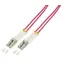 LogiLink OM4 LC-UPC fialová / Optický patch kabel / Duplex / Multimode / 0,5 m