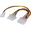 Akyga AK-CA-35 / Redukční kabel / Molex na 2x 3-pin / 0,15 m / vícebarevný