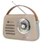 Connect IT Hyperbass RetroBEAT béžová / Bezdrátový reproduktor s FM rádiem