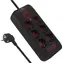 Maclean MCE389 B černá / Prodlužovací přívod / 6x zásuvka / 4x USB-A / 1x USB-C / 2500 W / 1,5 m
