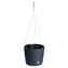 PROSPERPLAST RATO ROUND W Antracit 25,6 cm / Závěsný květináč / Výška 21,9 cm / Objem 6,5 l
