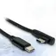 Inter-Tech USB-C kabel 90° 1 m černý / Kabel USB-C (M) - USB-C (M) / PD 60 W