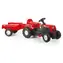 DOLU Šlapací traktor Ranchero s vlečkou červený / od 3 let