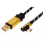 Roline GOLD USB 2.0 A - USB-C lomený 90° / Kabel / propojovací / 1,8 m
