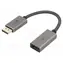 Goobay Plus 75271 šedá / Adaptérový kabel DisplayPort - HDMI / 4K 60Hz / 20 cm / 32 Gbit/s