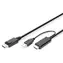 Digitus redukční kabel HDMI/DisplayPort 2m černá / Redukce / 4K 30Hz / HDMI 1.4 / DisplayPort 1.2