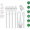 4smarts 541024 bílý / USB kabel / USB-A + USB-C - 2x USB-C + Lightning + microUSB / 1,2 m