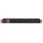 Techly I-CASE STRIP-81UD černá, červená / PDU lišta do racku / 8x Schuko / 1U / 16A / 3m