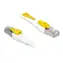 Delock Síťový kabel RJ45 Secure bílý / Síťový kabel / Cat.6A / S/STP / LSOH / 5 m