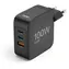 Hama GaN 100 W černá / Nabíječka / 2x USB-C / USB-A / PD