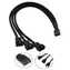 1stCOOL PWM-SPLIT-3 / Rozbočovač PWM ventilátorů / 1x 4pin - 3x 4pin / 25 cm / opletený