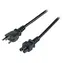 EFB EK495.1,8V2 černá / Síťový napájecí kabel / Švýcarská zástrčka - C5 / 1,8 m / 2,5 A / 250 V