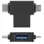 PremiumCord Adaptér USB-A - USB-C + micro USB-B černý / Adaptér / USB 3.1 / 5 Gbps