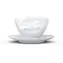 FIFTYEIGHT Kávový hrnek Lachend bílá / Hrnek / porcelán / 0,2 l / s podšálkem