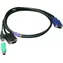 LevelOne KVM kabel VGA/USB/PS2 černý / KVM kabel / 5 m / VGA, USB-A, PS/2