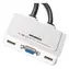 EFB EB977 bílá / KVM přepínač / 2 porty / VGA / USB / Audio / kabely 2x 0,9 m