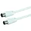 Schwaiger anténní kabel IEC(M)-IEC(F) 5 m bílá / Anténní kabel / 90 dB / 75 Ohm