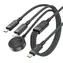 Acefast C6-11 černá / Nabíjecí kabel 3v1 / USB-C - 2x USB-C / Qi / 100W / 480 Mb/s / 1,2 m