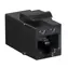 LogiLink Keystone spojka RJ45-RJ45 UTP černá / Síťový konektor / Cat6A / Plochá / Pozlacené kontakty
