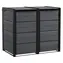 Keter Hide Away šedá / Zahradní box na popelnice / 2× 240 l