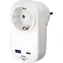 Brennenstuhl 1508210010 bílá / Zásuvkový adaptér / USB-A 18W / USB-C PD 20W / dětská pojistka