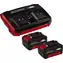 Einhell PXC Twincharger Kit 4512112 / Sada nabíječka + akumulátory / 18V / 2x 4.0 Ah / Li-Ion