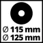 Einhell TS 115/125 / Řezací stojan / pro úhlové brusky 115-125 mm / hloubka řezu 30 mm