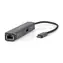 Nedis USB-C dokovací stanice 4v1 antracit / Dokovací stanice / HDMI výstup / RJ45 / USB-C PD 100 W / 5 Gbps / 0,2 m