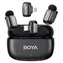 BOYA Mini 12 černá / Bezdrátový mikrofon / 2x vysílač & 2x přijímač / Plug-and-play