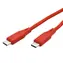 Roline USB-C(M) - USB-C(M) červená / Kabel / USB-C / silikonový plášť / PD 60W / 1 m
