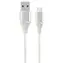 Cablexpert USB-A - USB-C bílo-stříbrná / USB kabel / opletený / 2 m