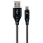 Cablexpert USB-A - USB-C černo-bílá / USB kabel / opletený / 1 m